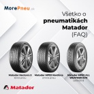 Pneumatiky Matador – najčastejšie otázky a odpovede
