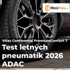 Test letných pneumatík 2026 ADAC: Víťazom je Continental PremiumContact 7